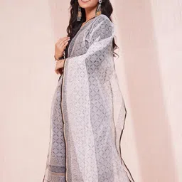 Fabindia Ethnic Motifs Printed Cotton Silk Dupatta-40