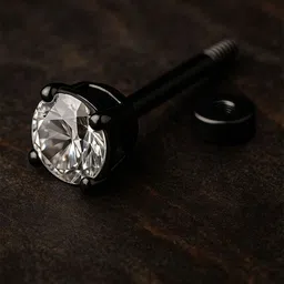 Adwitiya Collection Men Artificial Stones Studded Circular Shaped Studs-image-9