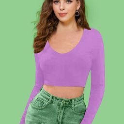 Dream Beauty Fashion Solid Fitted Crop Top-picture-49