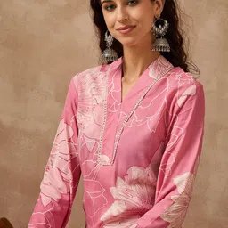 Anouk Women Floral Printed Daily A-Line Kurta-picture-26
