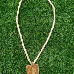 APNA KANHA Artificial Beaded Jai Shree Krishna Locket Kanthi Mala Wood Necklace-57