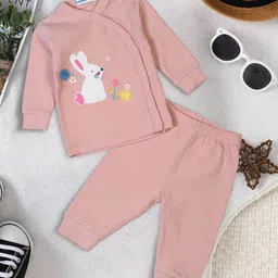 MeeMee Girls Animal Printed T-shirt & Pyjamas Night suit-image-94