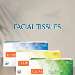 TULIPS Set Of 3 Facial Tissues 200 Pulls Each image 2