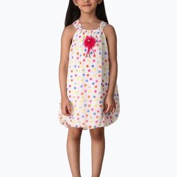 Creative Kids Girls 1 Conversational Print BalloonKnee Length Dress-34