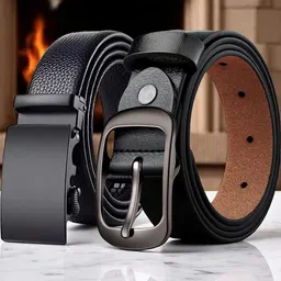 Provogue Black Formal Slim Belts-image-123