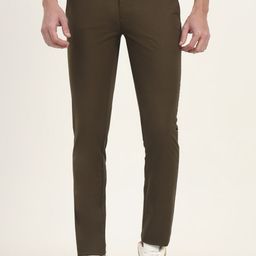 Greenfibre Men Low-Rise Slim Fit Cotton Trousers-image-54