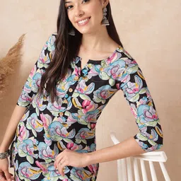 JANAKDULARI CREATION Floral Print Cotton Top-picture-43