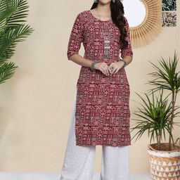 HERE&NOW Pack Of 3 Floral Printed Straight Kurtas-image-44