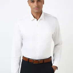 Peter England Men Spread Collar Micro Ditsy Printed Cotton Slim Fit Formal Shirt-image-94