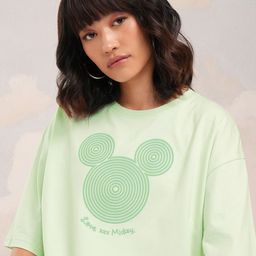 Tokyo Talkies Women Typography Mickey Mouse Printed Boxy T-shirt-picture-15