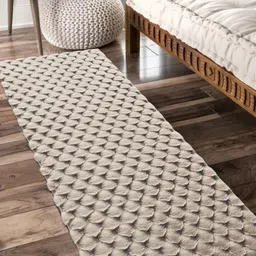 OBSESSIONS Beige Rectangular Bedside Runners image 1