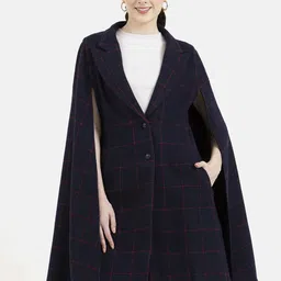 Owncraft Women Checked Double Breasted Wool Trench Coat-picture-39