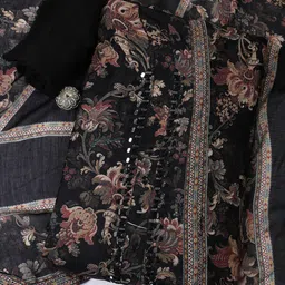 Meena Bazaar Floral Printed Mirror Work Unstitched Dress Material-image-69
