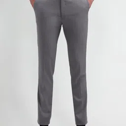 Arrow Men Solid Self Design Urban Slim Slim Fit Formal Trousers-picture-7