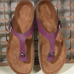 MOZAFIA Women T-Strap Flats-image-42