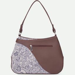 ZOUK Floral Printed Leather Structured Handheld Bag image 4