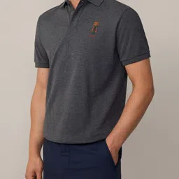 HACKETT LONDON Men Polo Collar Applique T-shirt-image-6