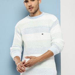 Aarika Self Design Striped Woollen Pullover-picture-6