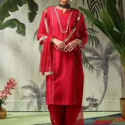 Bani Women Regular Gotta Patti Straight Kurta with Palazzos & Dupatta-picture-25