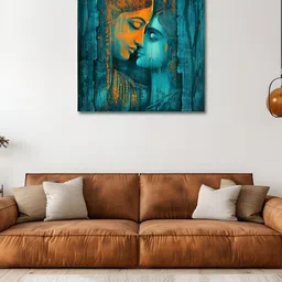 OLIVE TREE Green & Orange 1 Piece Canvas Religious Wall Paintings-picture-42