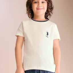 U.S. Polo Assn. Kids Boys Round Neck Pure Cotton T-shirt-picture-31