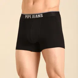 Pepe Jeans Pack Of 2 4-Way Stretchable Bio-Washed Zero Piling Trunks - 8909345001555 image 3