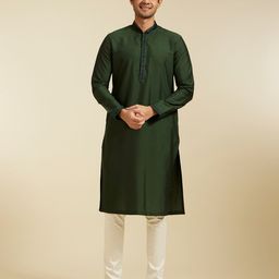 Diwas by Manyavar Men Mandarin Collar Straight Kurta-picture-10