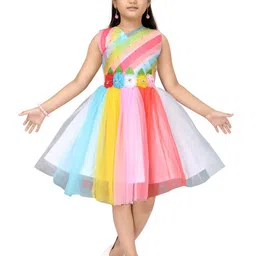 Sangria Girls Embellished Party Wear Dress-picture-46