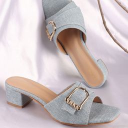 Lavie Women Textured Buckles Open Toe Block Heel Sandals-image-99