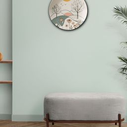 THE QUIRKY HOME Sunny Daydream White & Green Ceramic Wall Plate-image-56