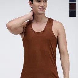 AMUL COMFY Pack Of 4 Pure Cotton Undershirt Vests AC-CVESTRN-MULTI-S-4PC-image-49