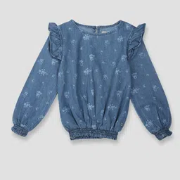 Gini and Jony Girls Floral Printed Round Neck Cotton Top-image-34