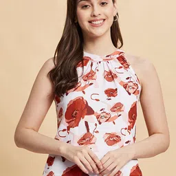 Selvia Floral Printed Round Neck Top-image-43