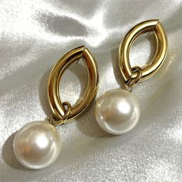 ANAMIKA Stainless Steel Gold-Plated Pearls Beaded Anti-Tarnish Spherical Drop Earrings-picture-38