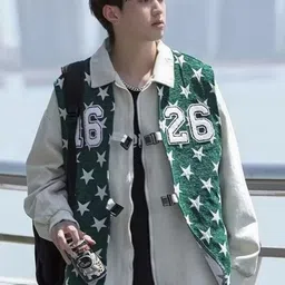 StyleCast Men Typography Open Front Jacket-32