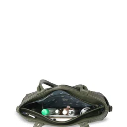 Mochi Textured Structured Shoulder Bag with Cut Work image 5