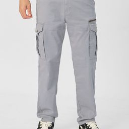 The Souled Store Men Straight Fit Cargos Trousers-image-67