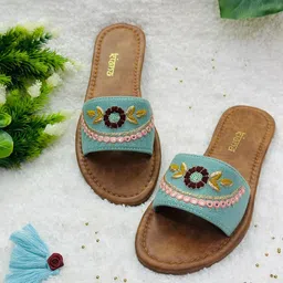 Kiana House Of Fashion Women Ethnic Open Toe Flats-image-11