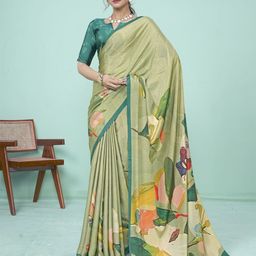 JIVORA Floral Printed Saree With Blouse Piece-image-52