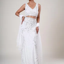 UPGRADE Embellished Beads and Stones Ready to Wear Lehenga & Blouse With Dupatta-image-97