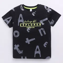 Ginie Boys Typography Printed T-shirt-image-71