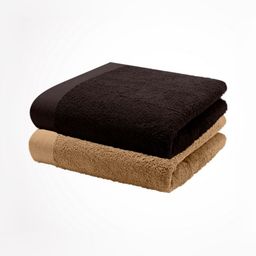 HOME PLUS STUDIOS Beige & Brown 2 Cotton 650 GSM Bath Towel-44