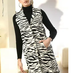 IUGA Women Printed Longline Shrug-47
