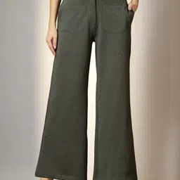 OOMPH! FACTOR Women Relaxed Fit Wide Leg Trousers-image-45