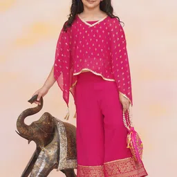 KID1 Girls Ethnic Motifs Printed Regular Kurta with Palazzos-picture-17