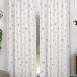 CHHAVI INDIA Grey & White 2 Pieces Floral Printed Door Curtains-image-96
