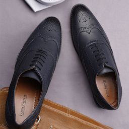 LOUIS STITCH Men Leatherette Brogue Formal Shoes-image-79