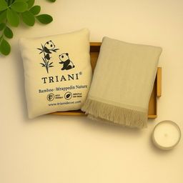 Triani Olive Green Bamboo 250 GSM Bath Towel-image-18