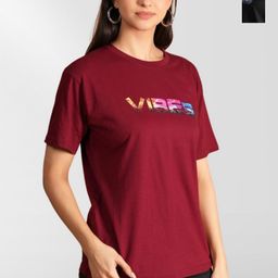 NEYSA Women Typography 2 Printed Applique T-shirt-image-63