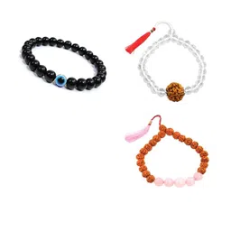 Divine souvenirs Unisex Set Of 3 Artificial Beaded Elasticated Bracelets-image-97